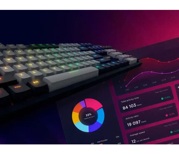 Lorgar Azar 514 RGB Czarna LRG-GK514B-US - 1326961 - zdjęcie 12